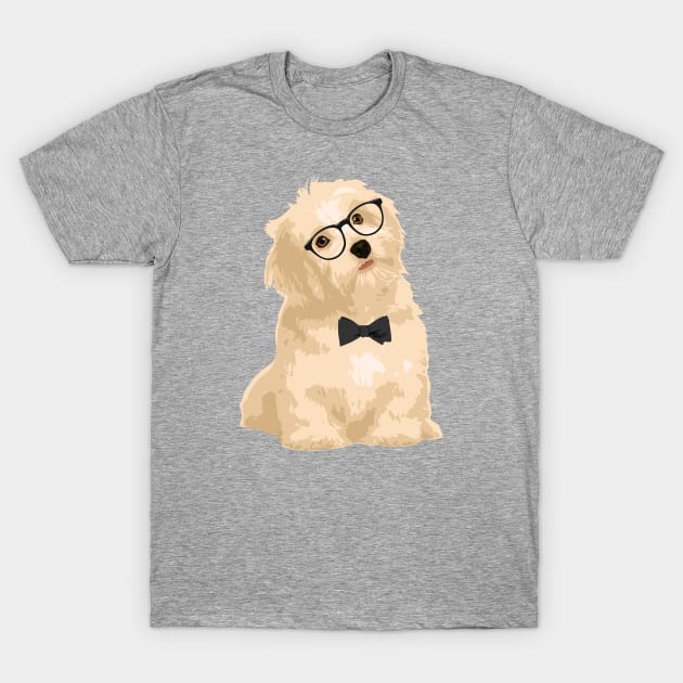 Cute Hipster Reddish Havanese Puppy T-Shirt for Dog Lovers T-Shirt by riin92